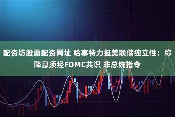 配资坊股票配资网址 哈塞特力挺美联储独立性：称降息须经FOMC共识 非总统指令